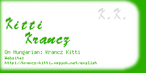 kitti krancz business card